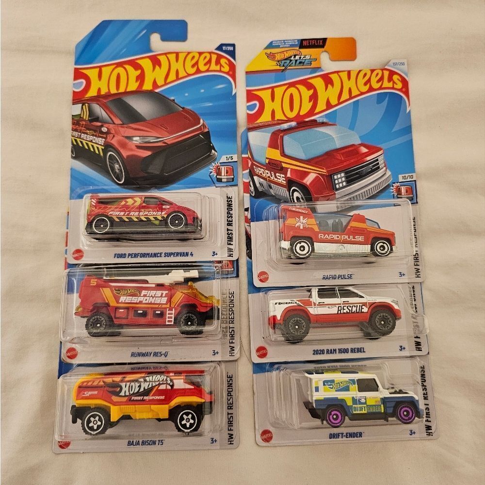 HotWheels First Response Set Of 6 Cars